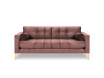 Dvivietė sofa Cosmopolitan Design Bali, rožinė/auksinės spalvos