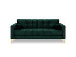 Dvivietė sofa Cosmopolitan Design Bali, tamsiai žalia/auksinės spalvos