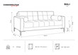 Dvivietė sofa Cosmopolitan Design Bali, šviesiai pilka/auksinės spalvos kaina ir informacija | Sofos | pigu.lt