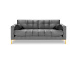Dvivietė sofa Cosmopolitan Design Bali, pilka/auksinės spalvos