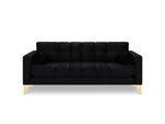 Dvivietė sofa Cosmopolitan Design Bali, juoda/auksinės spalvos