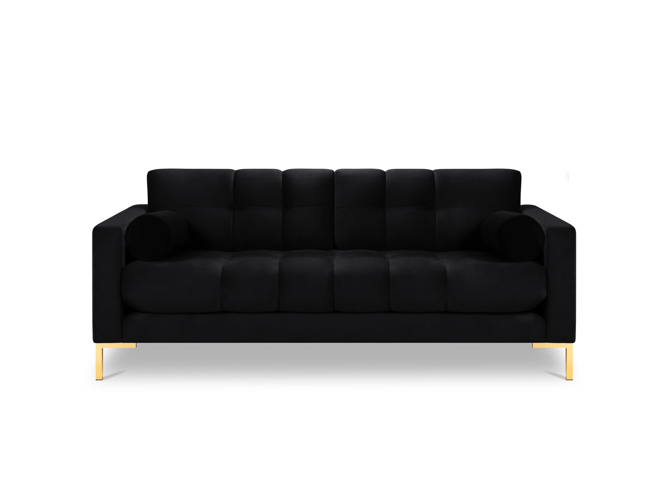 Dvivietė sofa Cosmopolitan Design Bali, juoda/auksinės spalvos kaina ir informacija | Sofos | pigu.lt