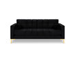 Dvivietė sofa Cosmopolitan Design Bali, juoda/auksinės spalvos kaina ir informacija | Sofos | pigu.lt