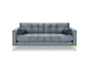 Trivietė sofa Cosmopolitan Design Bali, šviesiai mėlyna/auksinės spalvos kaina ir informacija | Sofos | pigu.lt
