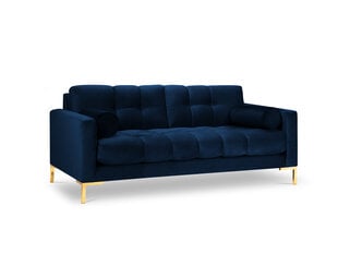 Trivietė sofa Cosmopolitan Design Bali, mėlyna/auksinės spalvos kaina ir informacija | Sofos | pigu.lt