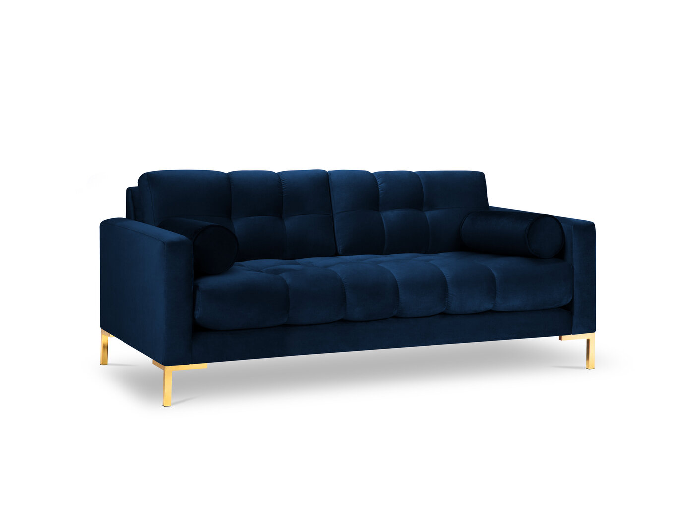 Trivietė sofa Cosmopolitan Design Bali, mėlyna/auksinės spalvos kaina ir informacija | Sofos | pigu.lt