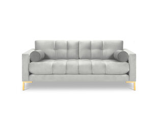 Trivietė sofa Cosmopolitan Design Bali, šviesiai pilka/auksinės spalvos kaina ir informacija | Sofos | pigu.lt