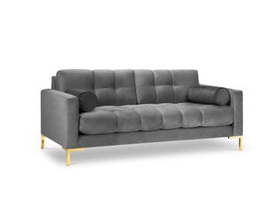 Trivietė sofa Cosmopolitan Design Bali, pilka/auksinės spalvos kaina ir informacija | Sofos | pigu.lt