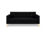 Trivietė sofa Cosmopolitan Design Bali, juoda/auksinės spalvos