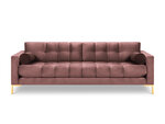 Keturvietė sofa Cosmopolitan Design Bali, rožinė/auksinės spalvos