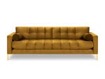 Keturvietė sofa Cosmopolitan Design Bali, geltona/auksinės spalvos