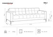 Keturvietė sofa Cosmopolitan Design Bali, šviesiai pilka/auksinės spalvos kaina ir informacija | Sofos | pigu.lt