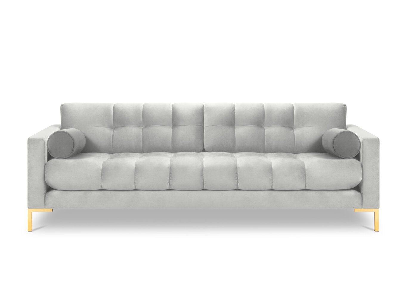 Keturvietė sofa Cosmopolitan Design Bali, šviesiai pilka/auksinės spalvos kaina ir informacija | Sofos | pigu.lt