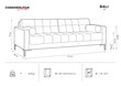 Keturvietė sofa Cosmopolitan Design Bali, pilka/auksinės spalvos kaina ir informacija | Sofos | pigu.lt