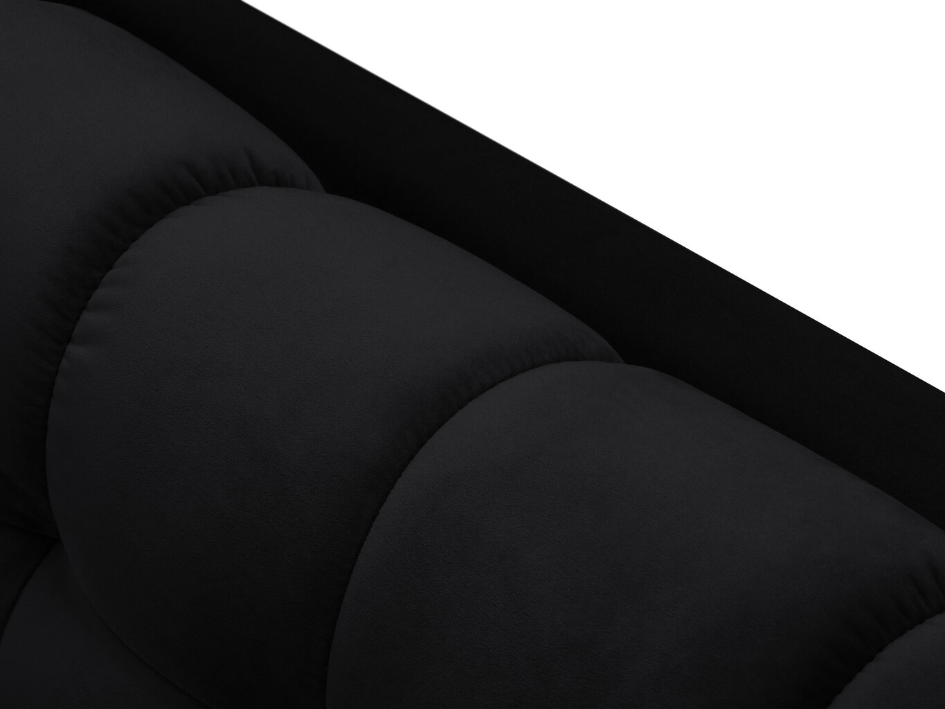 Keturvietė sofa Cosmopolitan Design Bali, juoda/auksinės spalvos kaina ir informacija | Sofos | pigu.lt