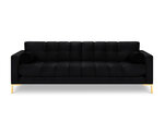 Keturvietė sofa Cosmopolitan Design Bali, juoda/auksinės spalvos