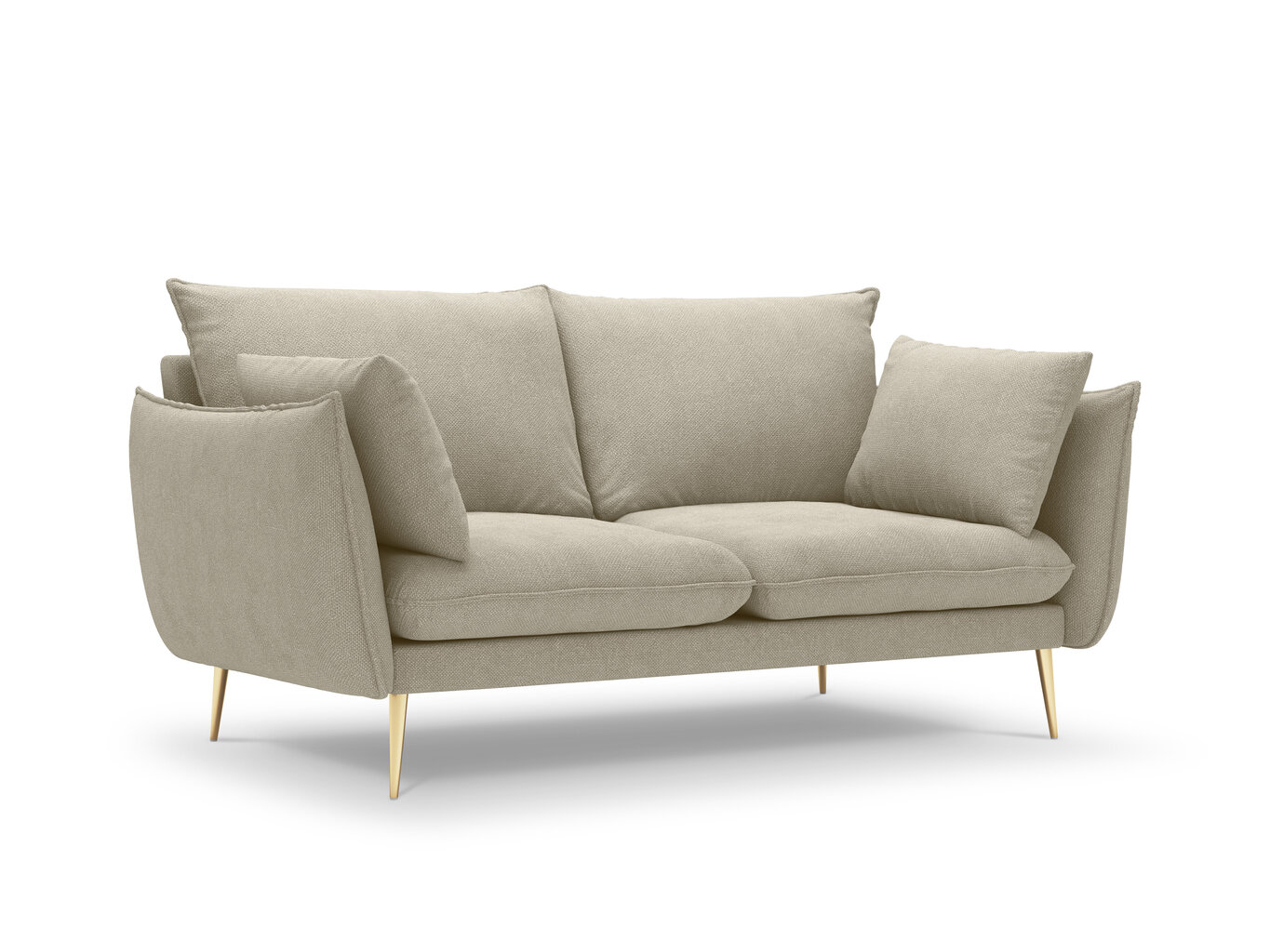 Dvivietė sofa Milo Casa Elio, smėlio/auksinės spalvos цена и информация | Sofos | pigu.lt