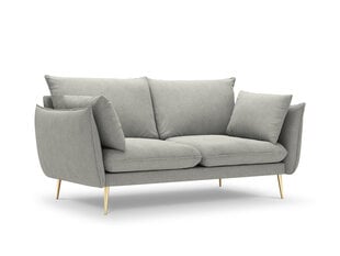 Dvivietė sofa Milo Casa Elio, šviesiai pilka/auksinės spalvos kaina ir informacija | Sofos | pigu.lt