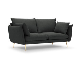 Dvivietė sofa Milo Casa Elio, tamsiai pilka/auksinės spalvos kaina ir informacija | Sofos | pigu.lt