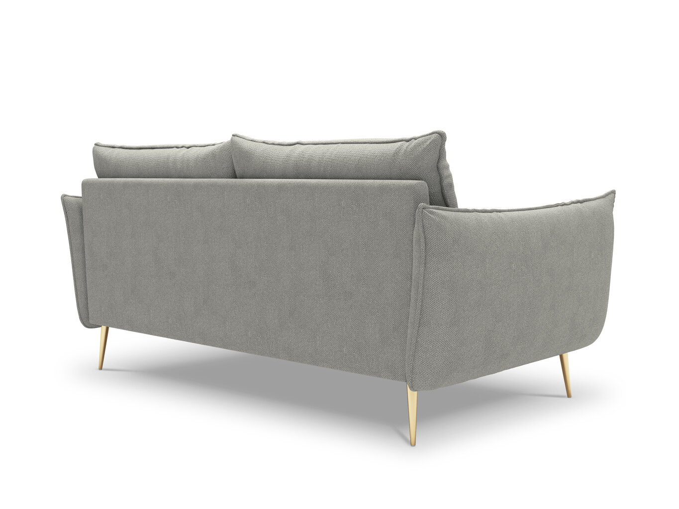 Trivietė sofa Milo Casa Elio, pilka/auksinės spalvos цена и информация | Sofos | pigu.lt