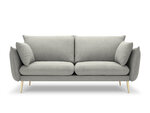 Trivietė sofa Milo Casa Elio, pilka/auksinės spalvos