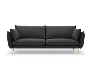 Четырехместный диван Milo Casa Elio, темно-серый/золотой цена и информация | Диваны | pigu.lt
