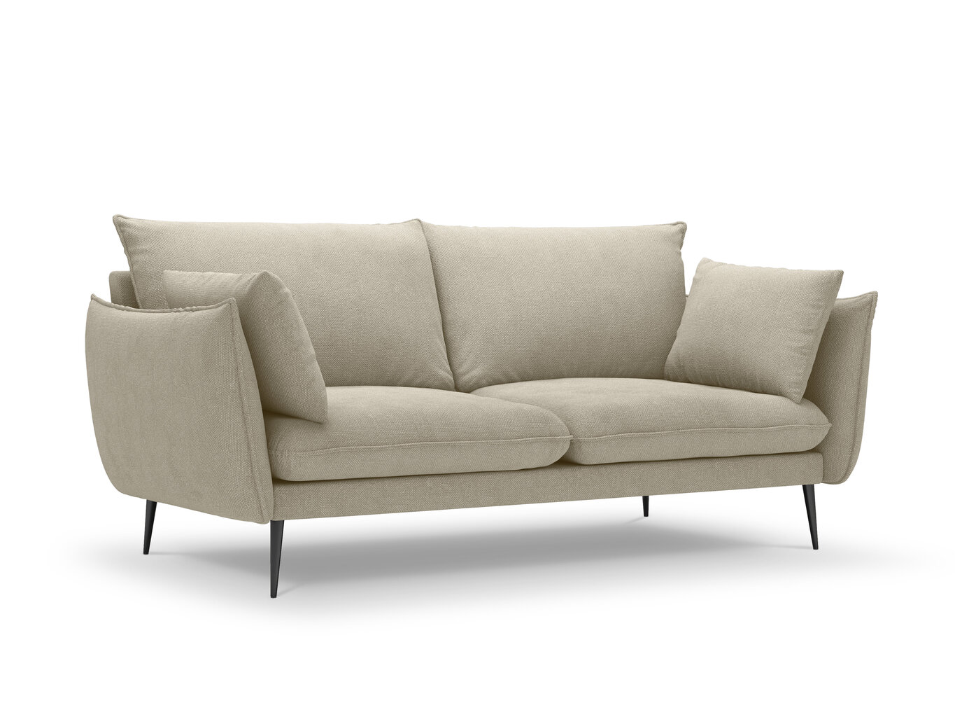 Trivietė sofa Milo Casa Elio, smėlio spalvos цена и информация | Sofos | pigu.lt