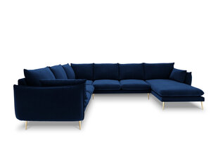 Мягкий уголок Milo Casa Elio 7S-V, синий/золотой цена и информация | Угловые диваны | pigu.lt
