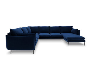 Мягкий уголок Milo Casa Elio 7S-V, синий/черный цена и информация | Угловые диваны | pigu.lt