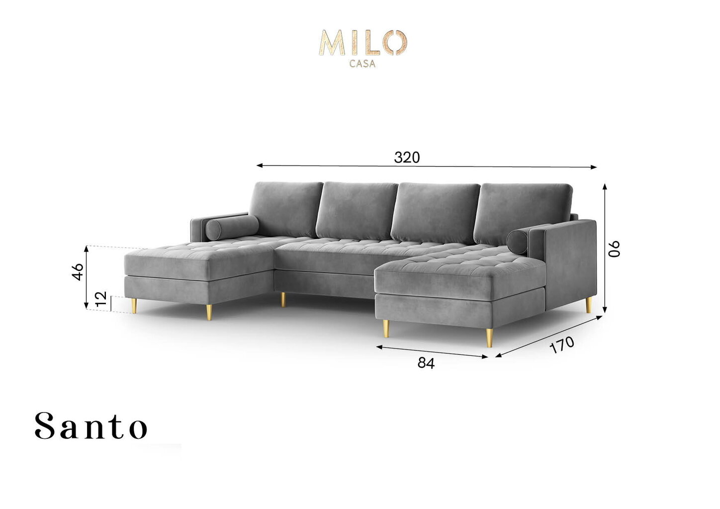 Minkštas kampas Milo Casa Santo 6S, tamsiai žalias цена и информация | Minkšti kampai | pigu.lt