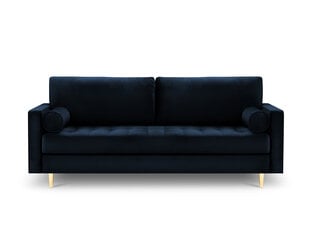 Trivietė sofa Milo Casa Santo, mėlyna/auksinės spalvos kaina ir informacija | Sofos | pigu.lt
