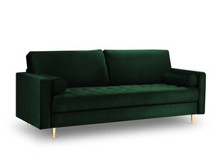 Trivietė sofa Milo Casa Santo, tamsiai žalia/auksinės spalvos kaina ir informacija | Sofos | pigu.lt