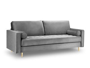 Trivietė sofa Milo Casa Santo, pilka/auksinės spalvos kaina ir informacija | Sofos | pigu.lt