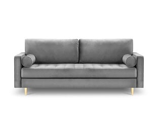 Трехместный диван Milo Casa Santo, серый/золотистый цена и информация | Диваны | pigu.lt