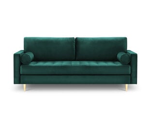 Trivietė sofa Milo Casa Santo, šviesiai žalia/auksinės spalvos kaina ir informacija | Sofos | pigu.lt