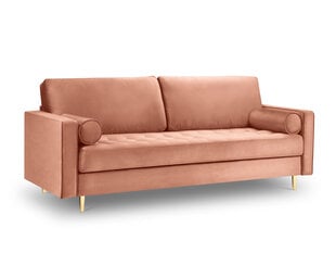 Трехместный диван Milo Casa Santo, розовый/золотистый цена и информация | Диваны | pigu.lt