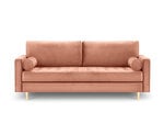 Трехместный диван Milo Casa Santo, розовый/золотистый