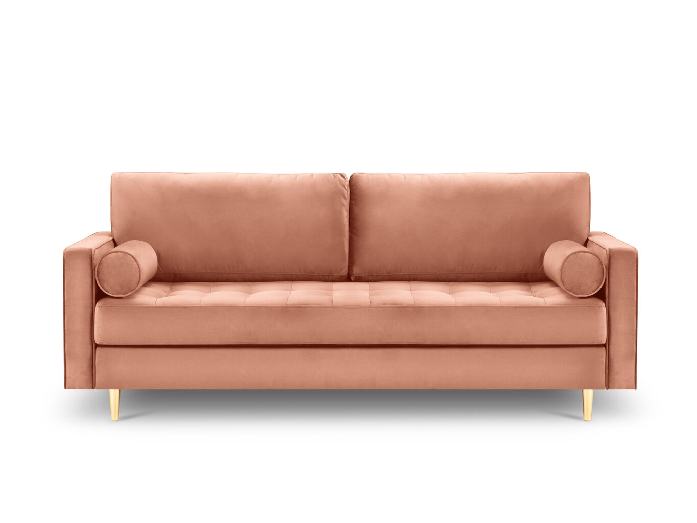 Trivietė sofa Milo Casa Santo, rožinė/auksinės spalvos цена и информация | Sofos | pigu.lt