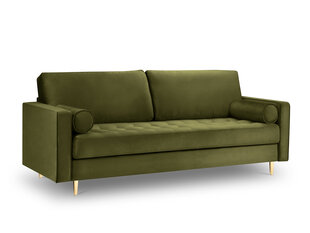 Трехместный диван Milo Casa Santo, зеленый/золотистый цена и информация | Диваны | pigu.lt