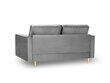 Dvivietė sofa Milo Casa Santo, šviesiai pilka/aukso spalvos kaina ir informacija | Sofos | pigu.lt