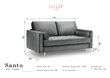 Dvivietė sofa Milo Casa Santo, šviesiai pilka/aukso spalvos kaina ir informacija | Sofos | pigu.lt