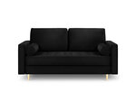 Двухместный диван Milo Casa Santo, черный/золотой