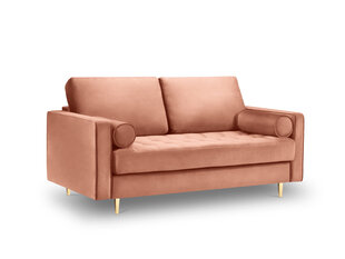 Dvivietė sofa Milo Casa Santo, rožinė/aukso spalvos kaina ir informacija | Sofos | pigu.lt