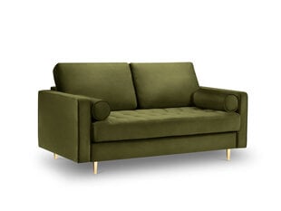 Двухместный диван Milo Casa Santo, зеленый/золотой цена и информация | Диваны | pigu.lt