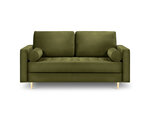 Dvivietė sofa Milo Casa Santo, žalia/aukso spalvos