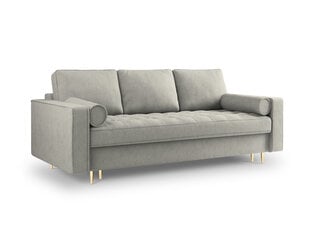 Trivietė sofa Milo Casa Santo 6, pilka/aukso spalvos kaina ir informacija | Sofos | pigu.lt