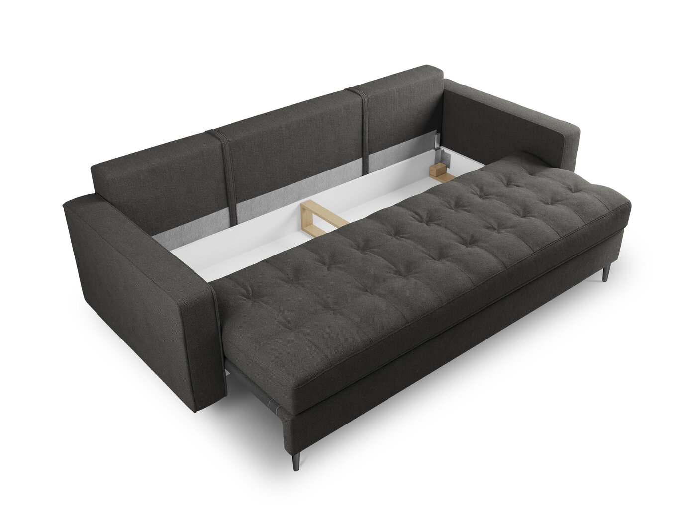 Trivietė sofa Milo Casa Santo 8, tamsiai pilka цена и информация | Sofos | pigu.lt