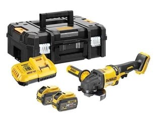 DEWALT DCG418X2-QW angle grinder 125mm 54V FV 2x9Ah Black, Yellow цена и информация | Шлифовальные машины | pigu.lt