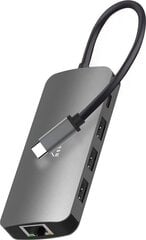 Адаптер Media-Tech MT5044, USB-C/USB-A/HDMI/RJ-45/micro SD цена и информация | Адаптеры, USB-разветвители | pigu.lt