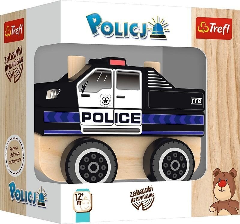 Medinis automobilis Trefl Policja цена и информация | Žaislai kūdikiams | pigu.lt
